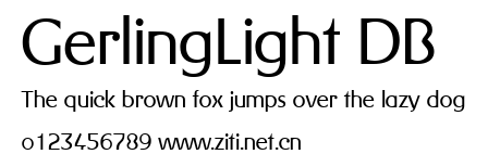 GerlingLight DB.ttf字體轉換器圖片