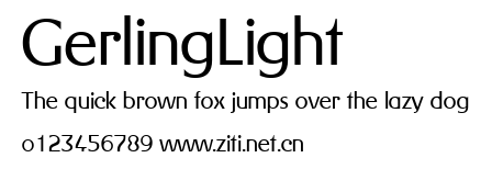 GerlingLight.ttf字體轉換器圖片
