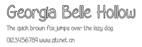Georgia Belle Hollow.ttf字體轉換器圖片