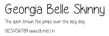 Georgia Belle Skinny.ttf字體轉換器圖片