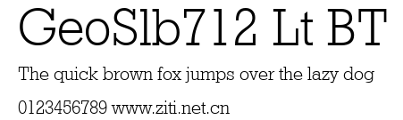 GeoSlb712 Lt BT.ttf字體轉換器圖片