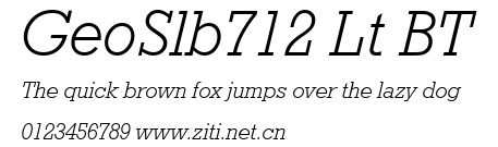 GeoSlb712 Lt BT.ttf字體轉換器圖片