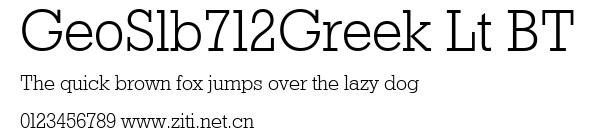 GeoSlb712Greek Lt BT.ttf字體轉換器圖片