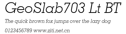 GeoSlab703 Lt BT.ttf字體轉換器圖片