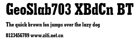 GeoSlab703 XBdCn BT.ttf字體轉換器圖片
