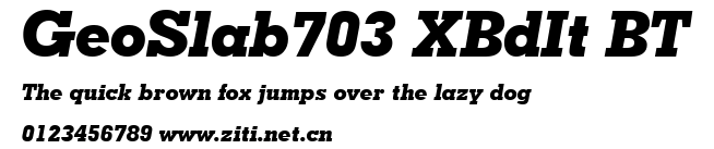 GeoSlab703 XBdIt BT.ttf字體轉換器圖片