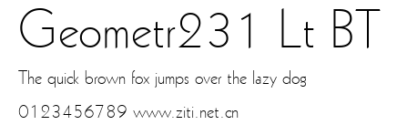 Geometr231 Lt BT.ttf字體轉換器圖片