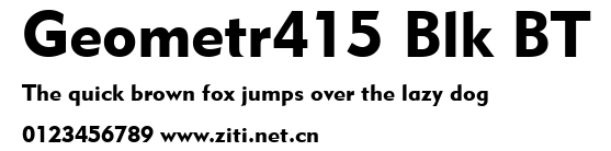 Geometr415 Blk BT.ttf字體轉換器圖片