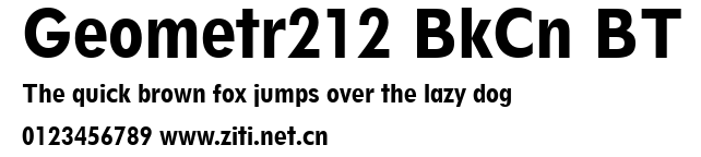 Geometr212 BkCn BT.ttf字體轉換器圖片