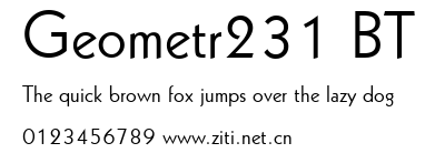 Geometr231 BT.ttf字體轉換器圖片