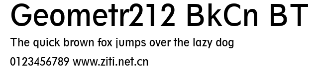Geometr212 BkCn BT.ttf字體轉換器圖片