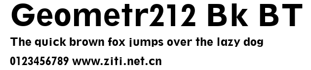 Geometr212 Bk BT.ttf字體轉換器圖片