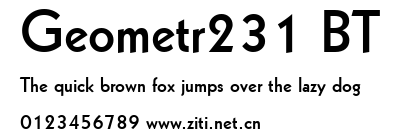 Geometr231 BT.ttf字體轉換器圖片