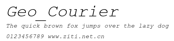 Geo_Courier.ttf字體轉換器圖片