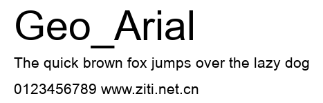 Geo_Arial.ttf字體轉換器圖片