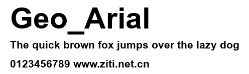 Geo_Arial.ttf字體轉換器圖片