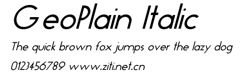 GeoPlain Italic.ttf字體轉換器圖片