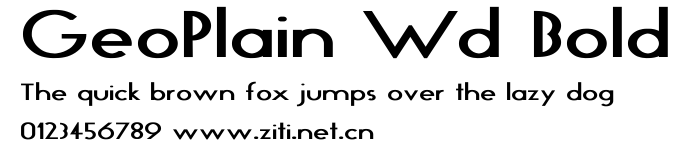 GeoPlain Wd Bold.ttf字體轉換器圖片