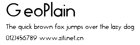 GeoPlain.ttf字體轉換器圖片