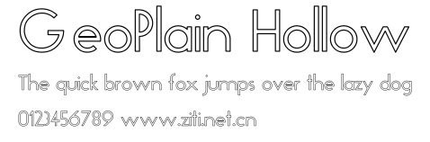 GeoPlain Hollow.ttf字體轉換器圖片