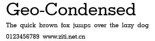 Geo-Condensed.ttf字體轉換器圖片
