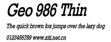 Geo 986 Thin.ttf字體轉換器圖片