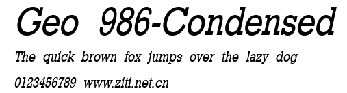 Geo 986-Condensed.ttf字體轉換器圖片