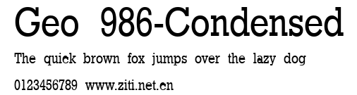 Geo 986-Condensed.ttf字體轉換器圖片