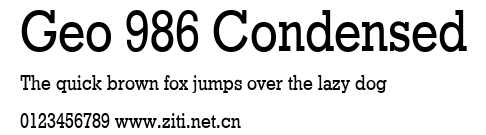 Geo 986 Condensed.ttf字體轉換器圖片