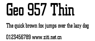 Geo 957 Thin.ttf字體轉換器圖片