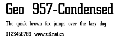 Geo 957-Condensed.ttf字體轉換器圖片