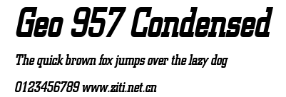 Geo 957 Condensed.ttf字體轉換器圖片