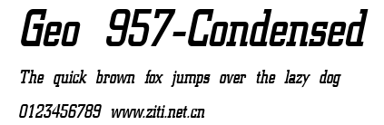 Geo 957-Condensed.ttf字體轉換器圖片