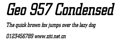 Geo 957 Condensed.ttf字體轉換器圖片