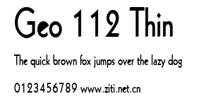 Geo 112 Thin.ttf字體轉換器圖片