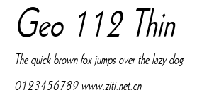 Geo 112 Thin.ttf字體轉換器圖片