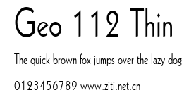 Geo 112 Thin.ttf字體轉換器圖片
