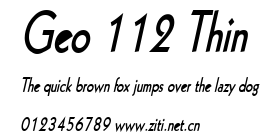 Geo 112 Thin.ttf字體轉換器圖片