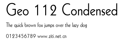 Geo 112 Condensed.ttf字體轉換器圖片