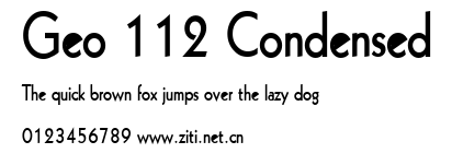 Geo 112 Condensed.ttf字體轉換器圖片