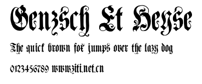 Genzsch Et Heyse.ttf字體轉換器圖片