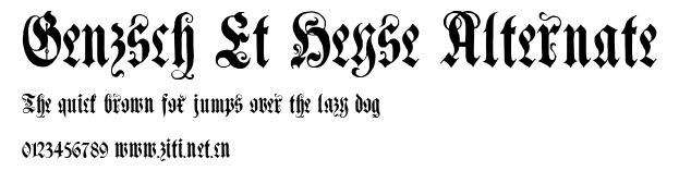 Genzsch Et Heyse Alternate.ttf字體轉換器圖片