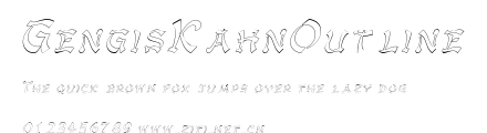 GengisKahnOutline.ttf字體轉換器圖片