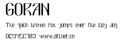 GORAN.ttf字體轉換器圖片