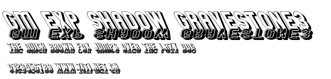 GM Exp Shadow Gravestone3.ttf字體轉換器圖片