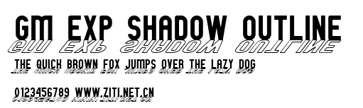 GM Exp Shadow outline.ttf字體轉換器圖片