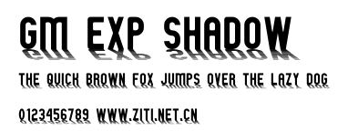 GM Exp Shadow.ttf字體轉換器圖片