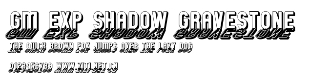 GM Exp Shadow Gravestone.ttf字體轉換器圖片