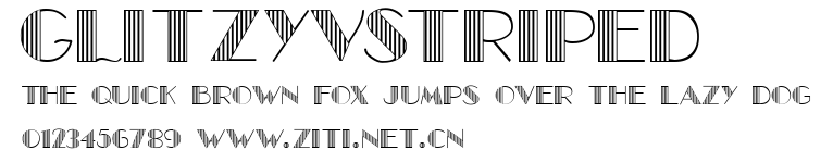 GLitzyVStriped.ttf字體轉換器圖片