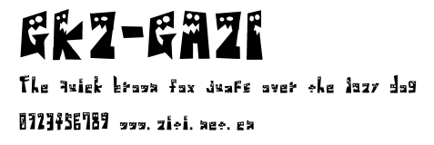 GKZ-GAZI.ttf字體轉換器圖片